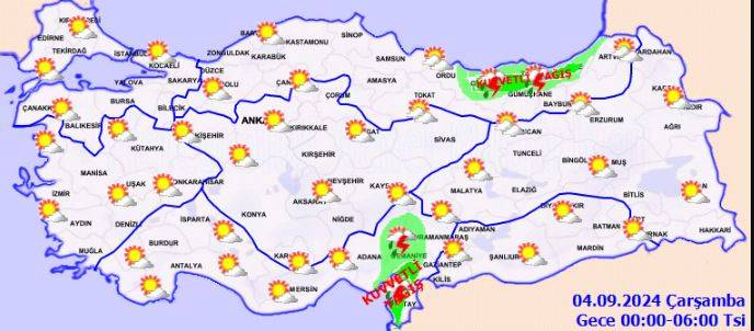 Meteoroloji saat verip 13 ili uyardı! Gök gürleyecek, sağanak vuracak 18